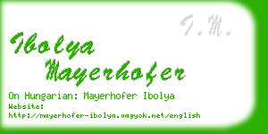 ibolya mayerhofer business card